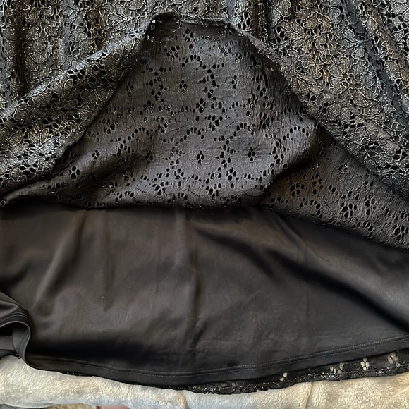 Show Me Your Mumu Ritzy Black Glittery Lace Swing Dress - Picture 6 of 7